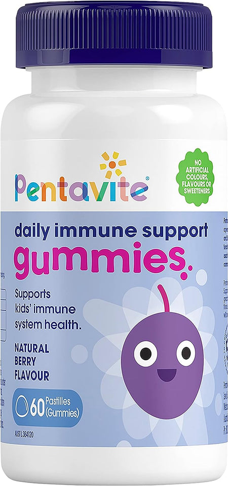 Kids Daily Immune Support 60 Gummies, Natural Berry