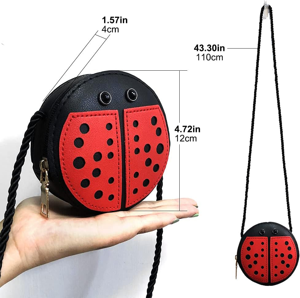 Little Girl Purse Cute Ladybug Shoulder Messenger Bag for Christmas