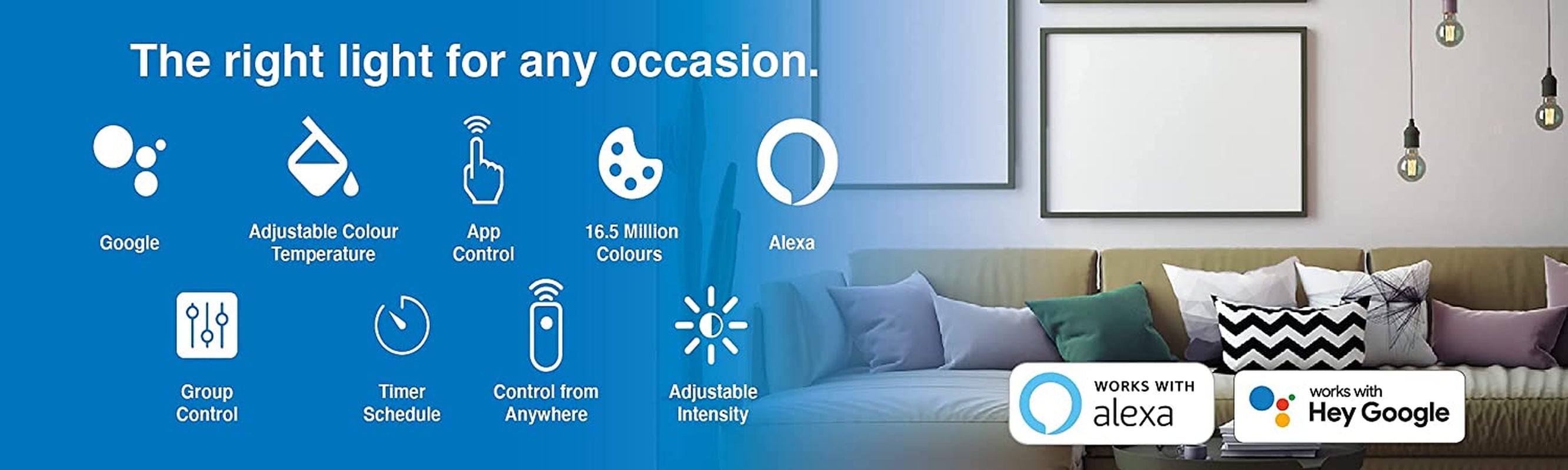 Wifi Smart RGBW Dimmable LED Bulb E14 Google Home Alexa