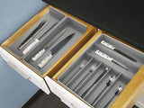 Simplehouseware Expandable Kitchen Drawer Flatware Organizer, Grey