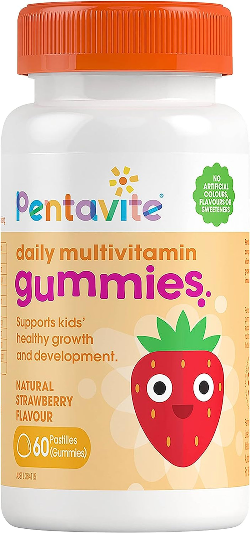Kids Daily Multivitamin 60 Gummies, Natural Strawberry