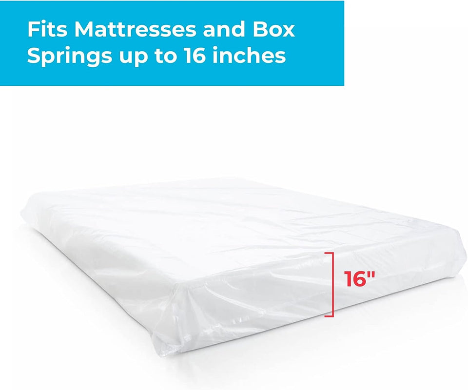 Mattress Bag for Moving and Storage, LS02QQMB, White, Queen