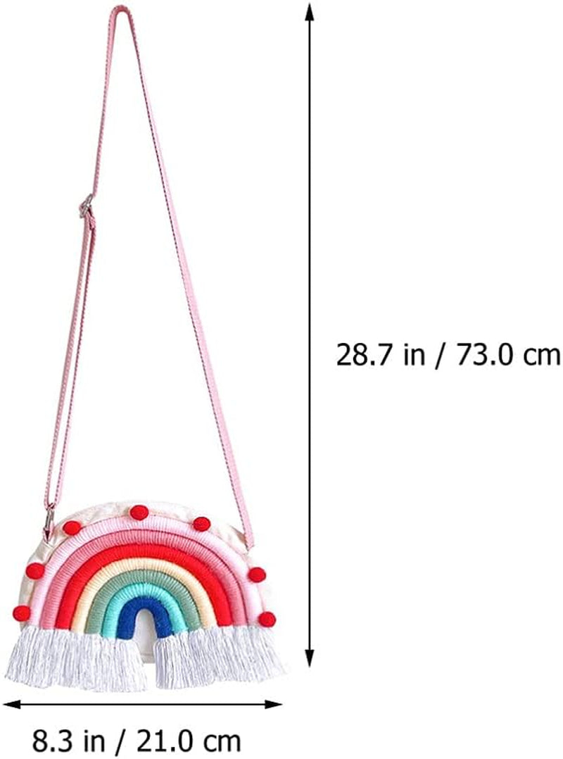 Zipper Wallet Kids Toddler Purse Rainbow Handbag Creative Crossbody Bag Hanging Decor Kids Purse