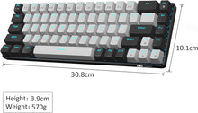Load image into Gallery viewer, Portable 60% Mechanical Gaming Keyboard,  Mk-Box LED Backlit Compact 68 Keys Mini Wired Office Keyboard with Blue Switch for Windows Laptop PC Mac - Grey/Black
