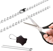 Load image into Gallery viewer, Beaded Pull Chain Extension with Connector, Stainless Steel 5 M Length Pull Chain with 40 Matching Connectors for Daily Life-Silver
