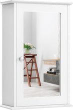 Load image into Gallery viewer, Wall Mounted Bathroom Cabinet, 2-In-1 over the Sink Cabinet W/Adjustable Shelf for 3 Heights &amp; Single Mirror Door, Medicine Cabinet for Bathroom Living Room Entryway Kitchen, White
