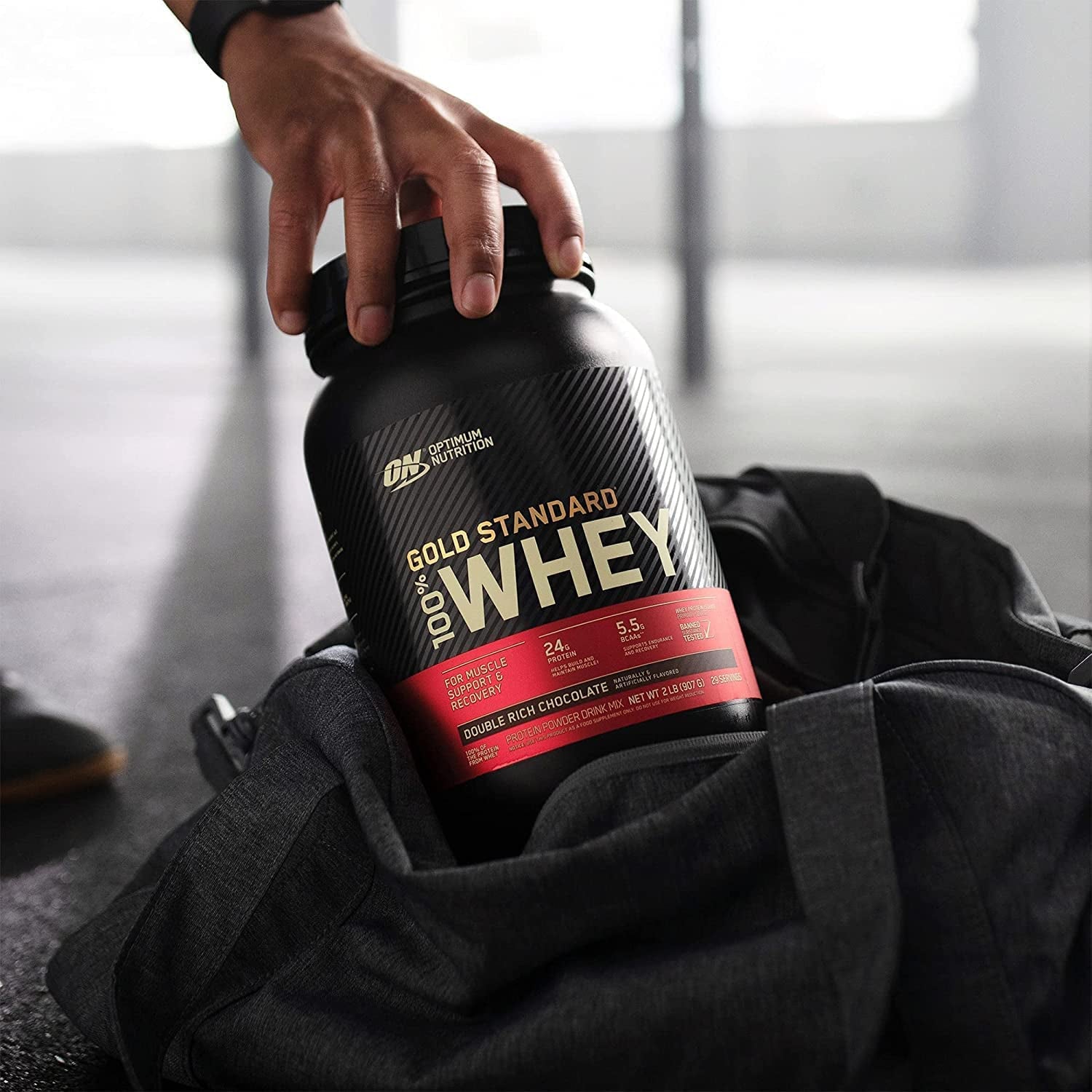 Gold Standard 100% Whey Protein Powder, Double Rich Chocolate, 907G