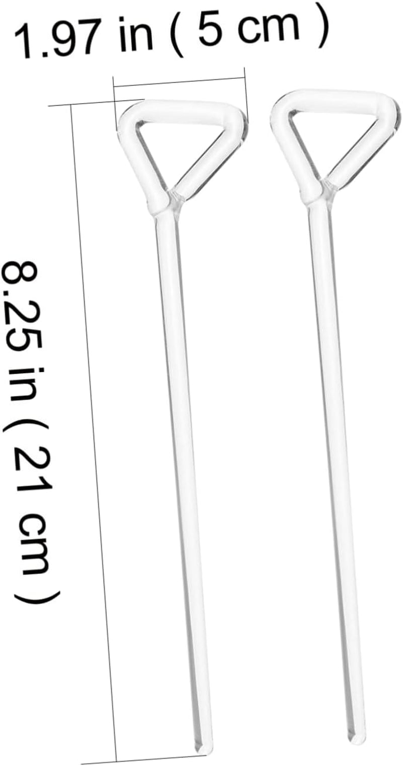 2Pcs Diffuser Cell Spreader Bars Cell Spreading Bar Science Experiment Kit Chemistry Glass Stick Cell Spreaders Glass Boom Transparent Triangle Cell Spreader