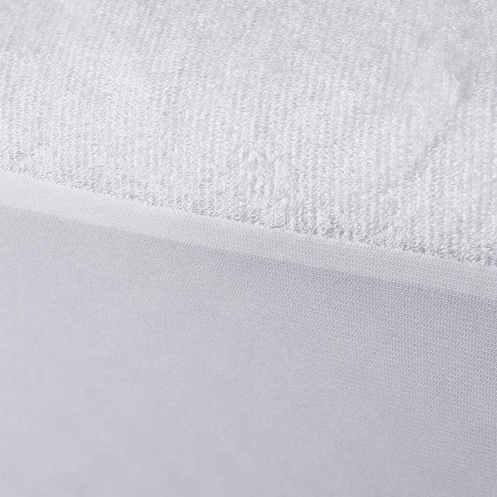 Fully Fitted 100% Bamboo Terry Waterproof Mattress Protector, Rustle Noise Free, Naturally Anti-Microbial & Hypoallergenic, Moisture Controlling Towelling - Double Bed (137Cm X 190Cm))