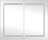 Bathroom Mirror Cabinet, Wall Mirror Cabinet for Bathroom LED Mirror Storage Cabinet Storage Cupboard LED Bathroom Mirror Cabinet 80X12.2X68 Cm
