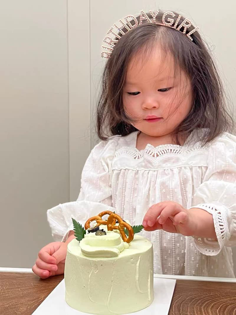 Birthday Crown Sash for Girls Women Birthday Girl Sash and Tiara Birthday Gifts for Daughter Best Friend Gold Headpiece Birthday Girl Headband for Little Girls