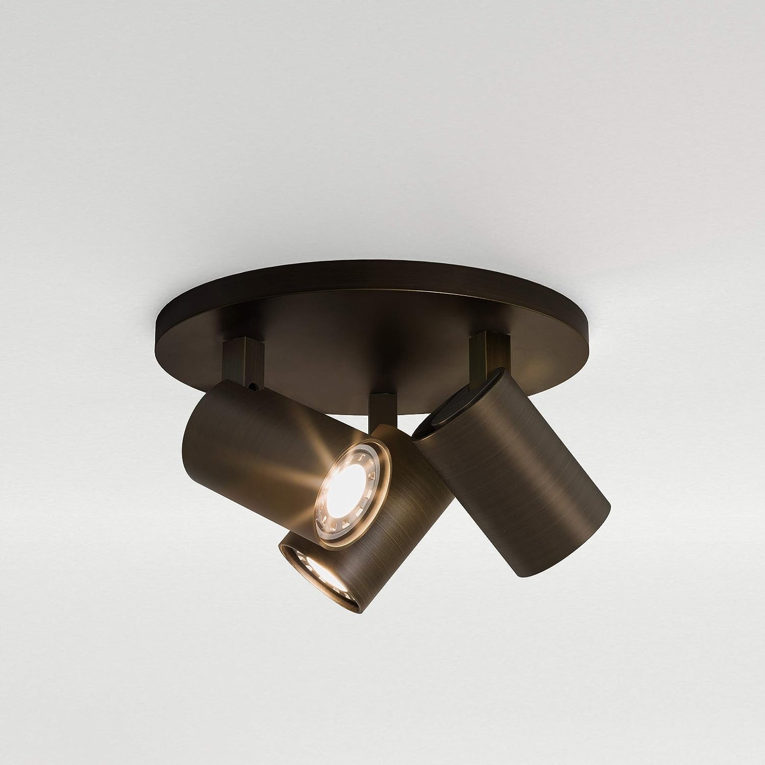 Ascoli Triple Round, Dimmable Indoor Spotlight (Bronze) GU10 - Smart Bulb Compatible, Designed in Britain - 1286005-3 Years Guarantee