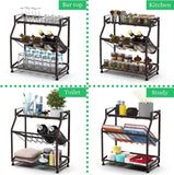 Countertop Shelf Organizer- Kitchen Storage and Organisation Rack for Spice Jar, Condiments, Olive Oil, Wine Bottle | Living, Study, Bathroom and Pantry Cabinet. (3 Tier)