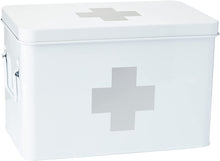 Load image into Gallery viewer, First Aid Box 32X19,5X20Cm in White, Metal, 32 X 19.5 X 20 Cm
