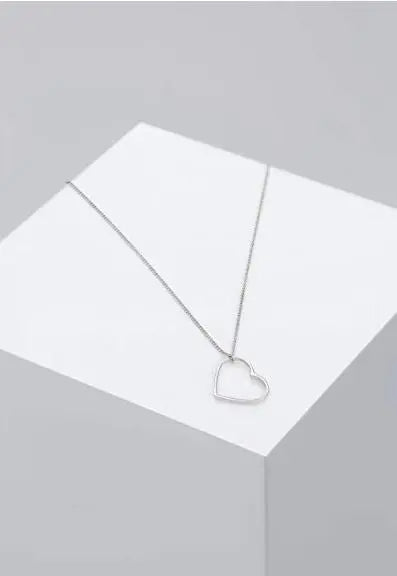 Women's 925 Sterling Silver Heart Pendant Love Filigree Necklace pattanaustralia