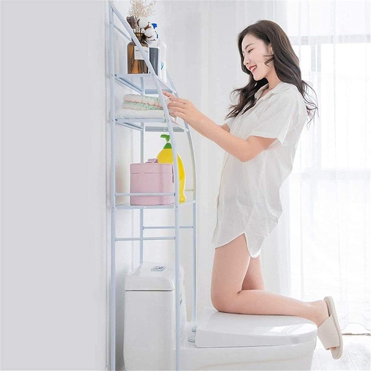 Bathroom Shelf,Unit Organizer over the Toilet Storage Shelves Organizer,3-Tier Space Saver over Toilet Rack,48 X 25 X 166Cm