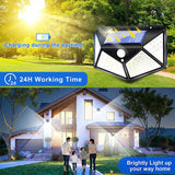 10 Packs Solar Lights Outdoor, Efficient Wireless Motion Solar Sensor Lights with 3 Light Modes, IP65 Waterproof Solar LED Light for Garden, Patio, Driveway Path Outdoor Scene