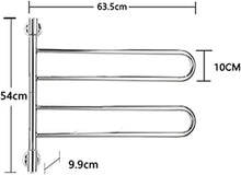 Load image into Gallery viewer, Electric Heated Towel Rail Radiator, Wall Mount Towel Rail Warmer Rack, 180° Rotating Thermostat Bathroom Electric Towel Rail
