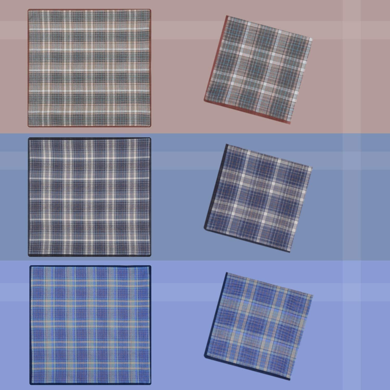 Men'S Handkerchiefs, 100% Pure Cotton Handkerchiefs Pocket Square Hankies, Great Gifts for Men Father