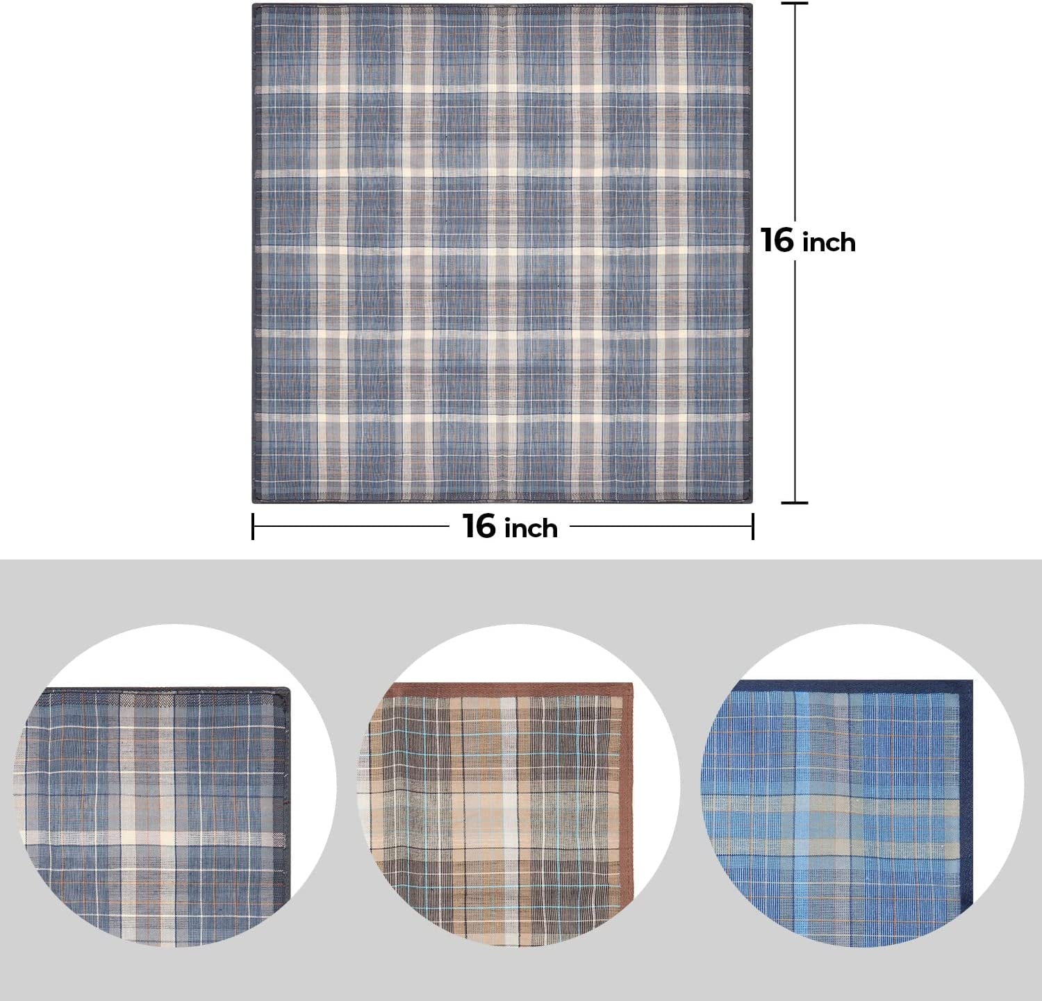 Men'S Handkerchiefs, 100% Pure Cotton Handkerchiefs Pocket Square Hankies, Great Gifts for Men Father