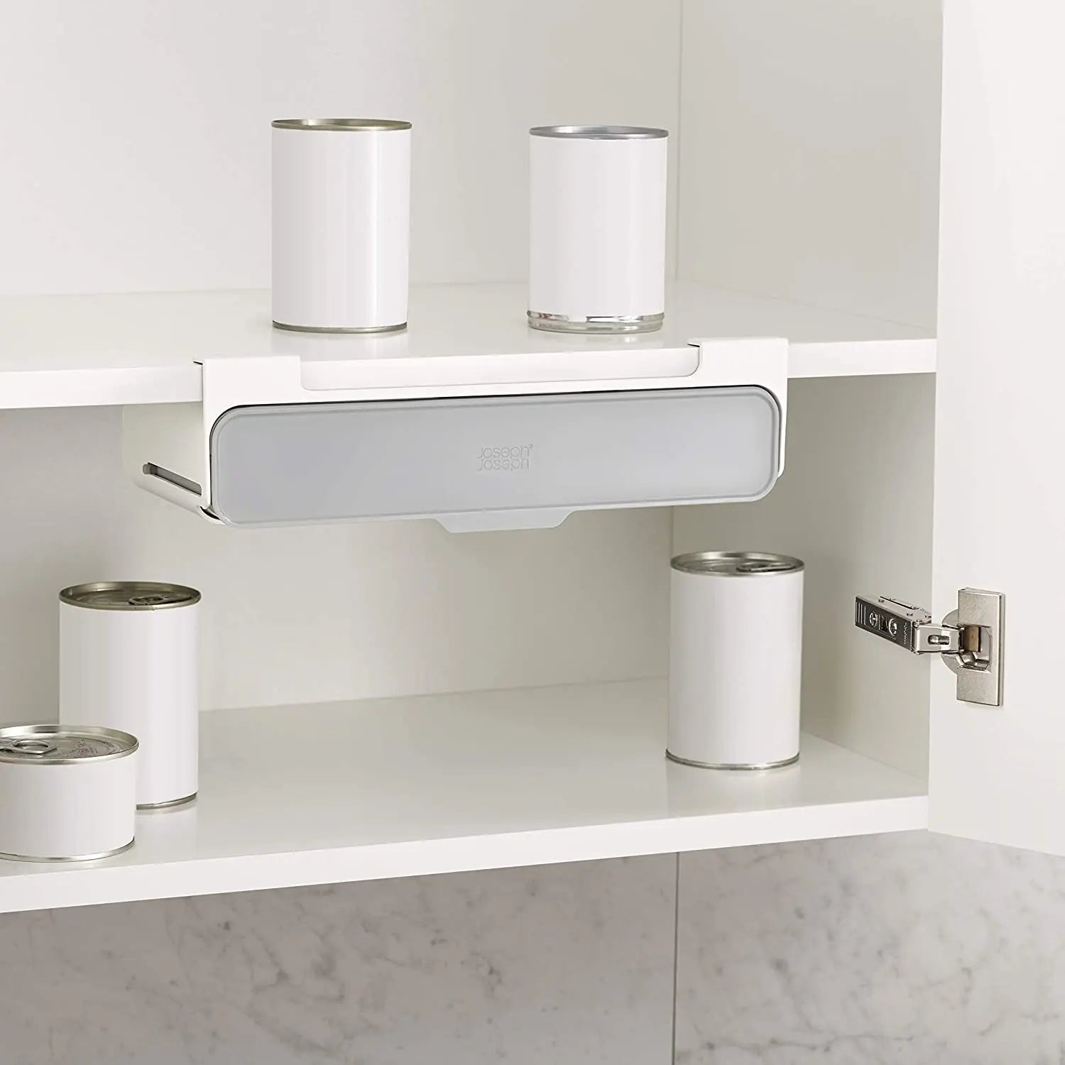 Cupboardstore in Cupboard, Kitchen Storage Under-Shelf Spice Rack, Organiser Grey