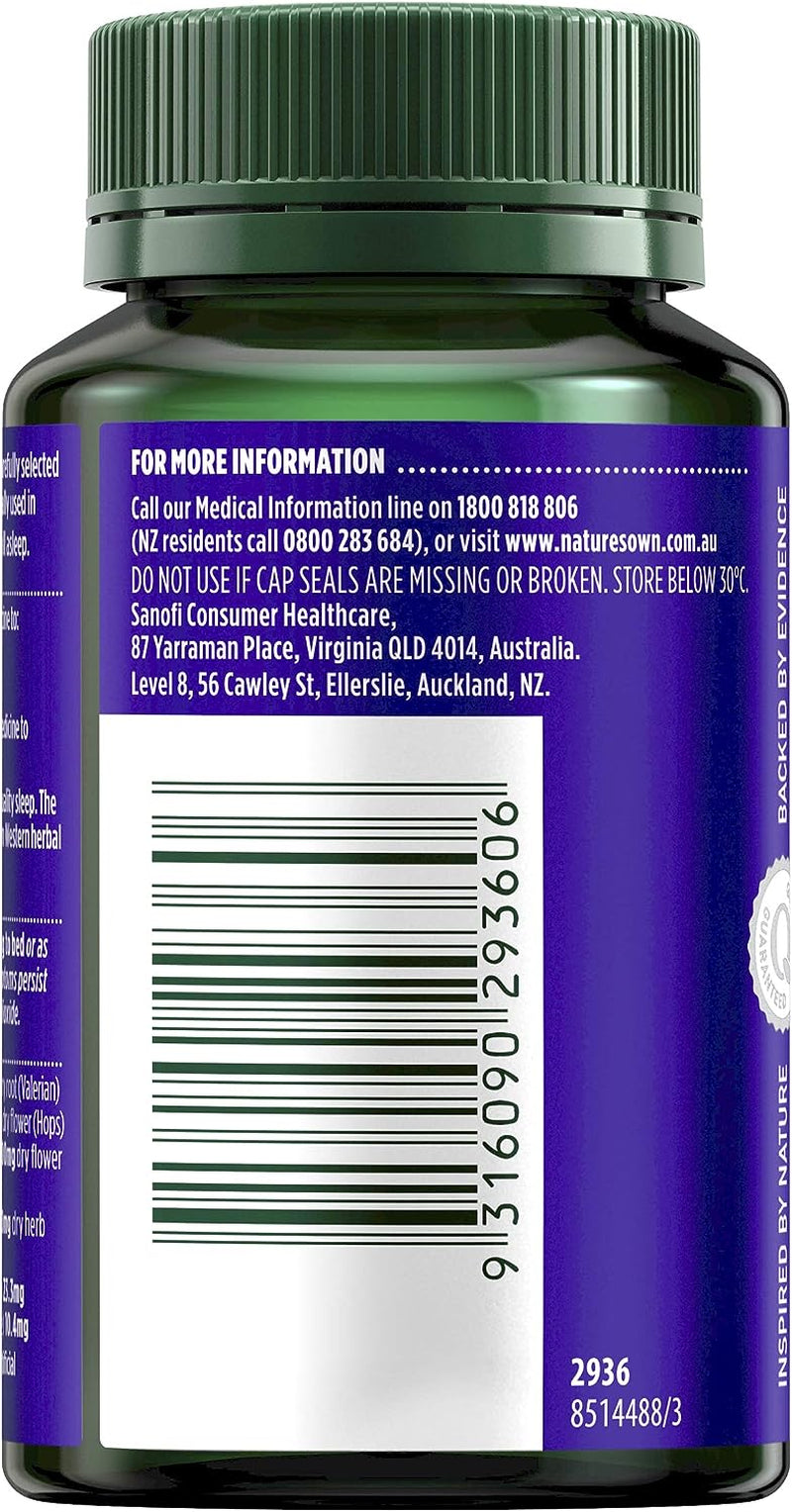 Sleep Ezy with Chamomile, Hops + Valerian - Traditionally Used in Western Herbal Medicine to Relieve Sleeplessness, 100 Capsules
