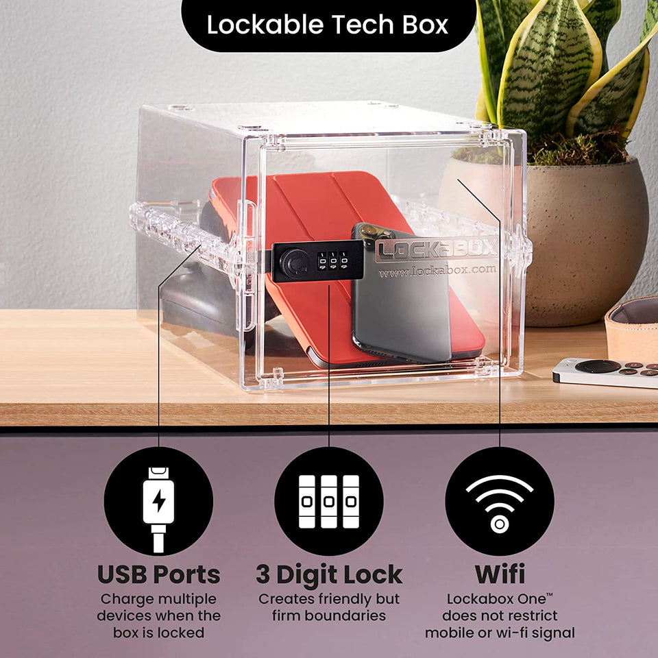 One™ | Compact and Hygienic Lockable Box for Food, Medicine, Tech and Home Safety (Crystal)