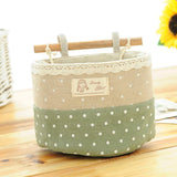 4Pcs Wall Hanging Organizer Bag Lace Trim Wall Storage Container Bags (Purple& Green& Coffee& Pink)