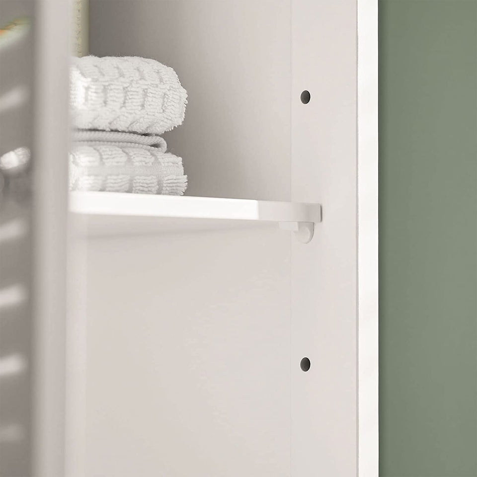 Tall Cabinet, Freestanding Cabinet, Bathroom Cabinet, 170X32X30 Cm, White, FRG236-W