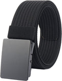 Men Nylon Web Belts - Metal Buckle,Fully Adjustable Belt Strap for Work