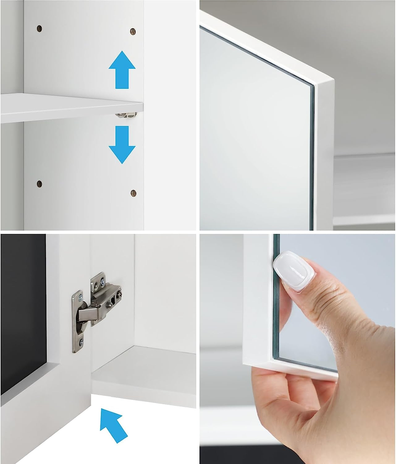 Bathroom Mirror Cabinet Wall Shaving Storage Cabinet 120 X 15.5 X 72Cm