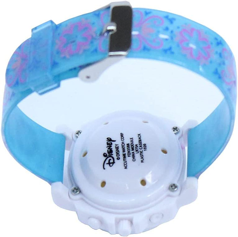 Kids' FZN3588 Frozen Anna and Elsa Blue Watch, Blue, Digital,Quartz Movement