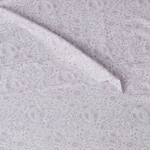 Lightweight Super Soft Easy Care Microfiber Bed Sheet Set with 14" Deep Pockets - Twin, Lavender Paisley