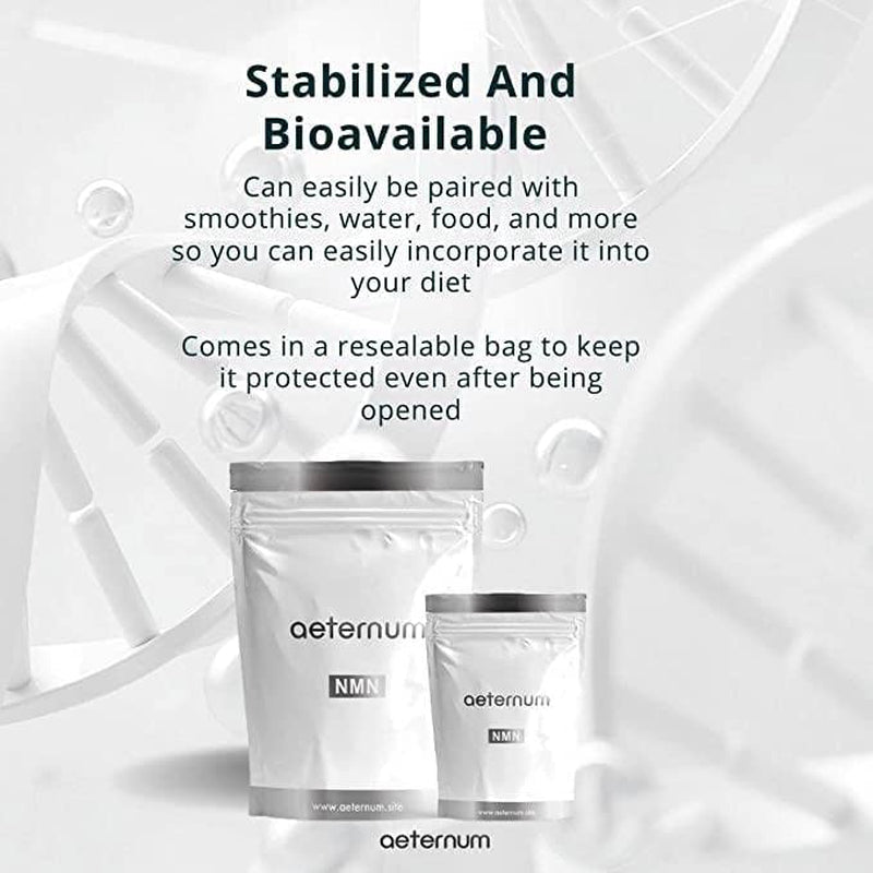 Aeternum NMN Powder 30G, Ultra-Pure,Stabilized Form Beta NMN Powder Supplements, Pure NAD Support Supplement, Pharmaceutical Grade NMN, Scoop Included