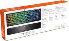 Load image into Gallery viewer, Apex 3 Whisper Quiet IP32 Water &amp; Dust-Resistant Gaming Keyboard - Prism 10-Zone RGB Illumination - Premium Magnetic Wrist Rest
