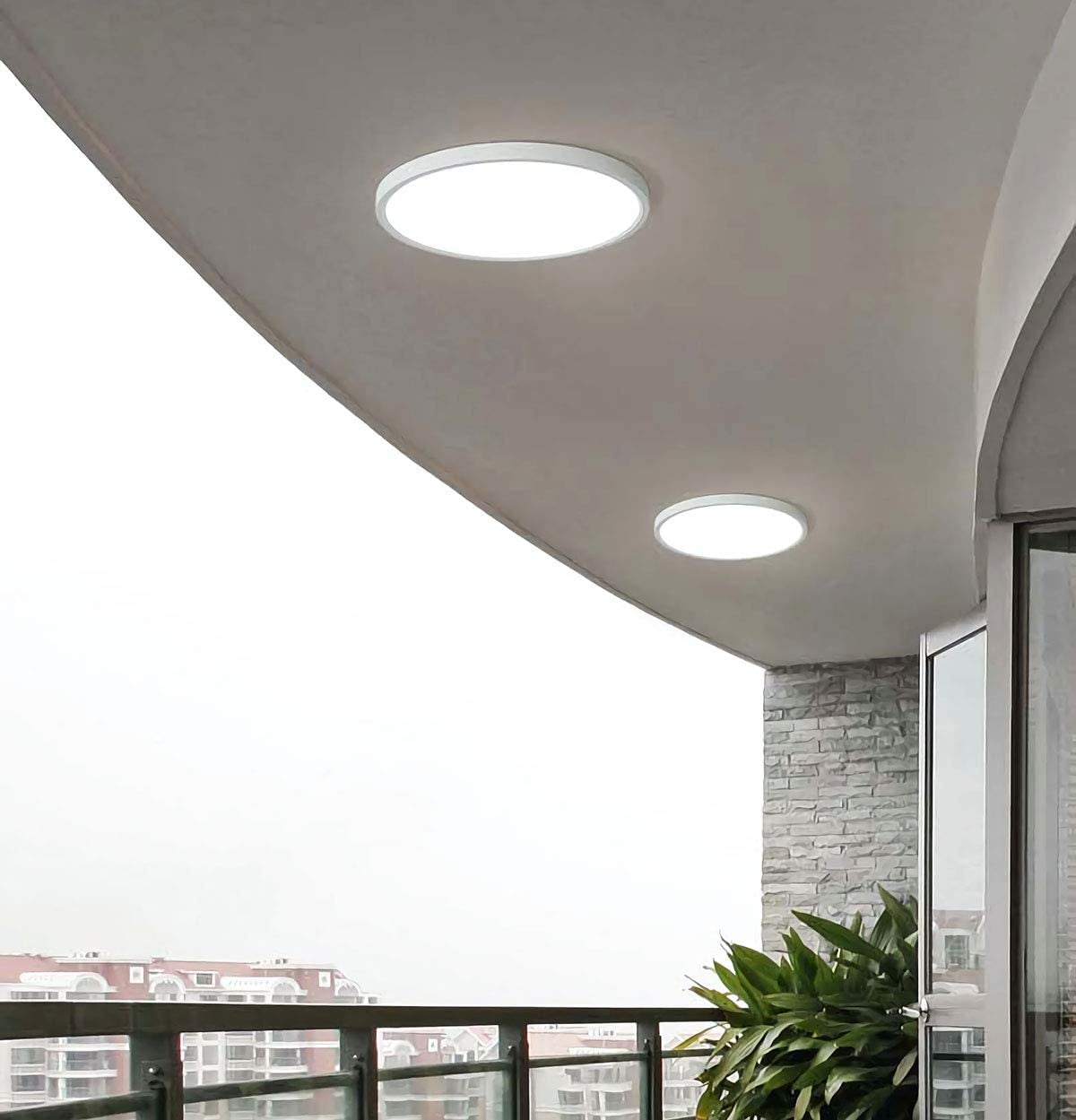 Flush Mount 11.8 Inch Ceiling Light,28W Surface Mount LED Light Fixture,Modern round Ceiling Light for Bedroom Kitchen Balcony Hallway,6000K/Cool White