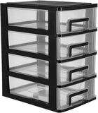 Four- Layer Storage Cabinet Drawer Type Closet Plastic Organizer Shelf Household Storage Rack Jewelry Storage Box for Home Office Storage Box Bedroom Storage Cabinet