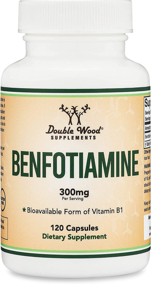 Benfotiamine 300Mg (Third Party Tested, 120 Capsules) Made in the USA, to Boost Thiamine Levels (More Absorbable than Thiamine) by