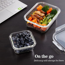 Load image into Gallery viewer, Glass Food Storage Containers with Lids Airtight, Glass Meal Prep Containers for Lunch Food Storage with Lids, 24 Pcs Glass Food Container Set-100% Leak Proof -BPA Free-Microwave, Oven, Freezer and Dishwasher Safe
