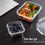 Glass Food Storage Containers with Lids Airtight, Glass Meal Prep Containers for Lunch Food Storage with Lids, 24 Pcs Glass Food Container Set-100% Leak Proof -BPA Free-Microwave, Oven, Freezer and Dishwasher Safe