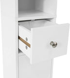 BZR34-W White Tall Bathroom Cabinet High Storage Cupboard with Shelves