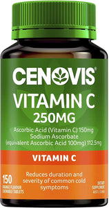 Vitamin C 250Mg - Supports Healthy Immune System Function - Supports Minor Wound Healing, 150 Tablets