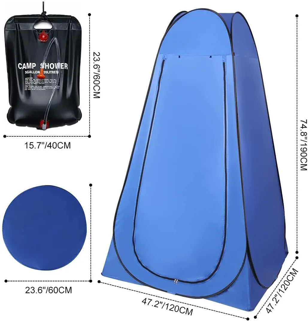 Outdoor Pop Up Shower, Toilet Portable Camping Tent Instant Privacy with 20L Shower Bag Pattan Australia