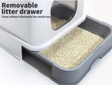PaWz Cat Litter Box Fully Enclosed Toilet Trapping Sifting Odor Control Basin pattanaustralia