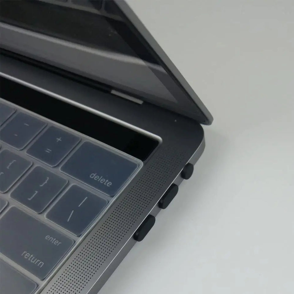 Silicone Port Plugs Cover Set Dust Cups for MacBook Black Pattan Australia