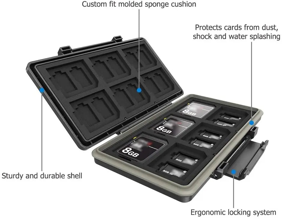 Memory Card Case Water-Resistant, Anti-Shock Memory Card Wallet Pattan Australia