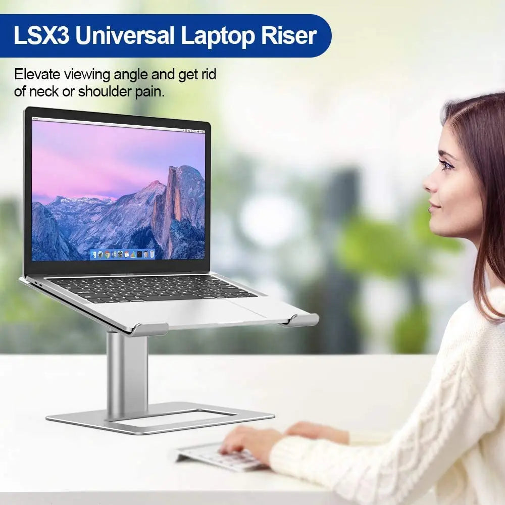 Aluminum Laptop, Notebook Stand, Ergonomic Adjustable, Riser Holder Compatible with 10"-15.6" Laptops pattanaustralia