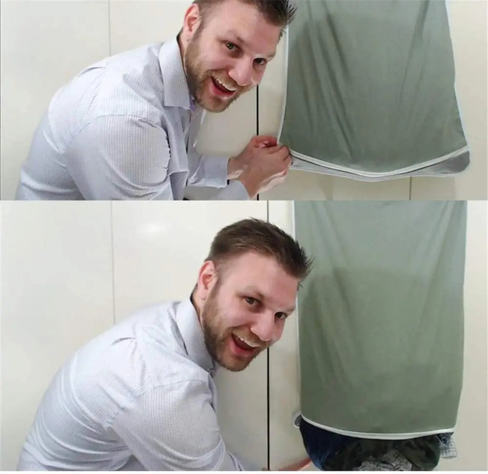 ALINK Door Hanging Laundry Hamper Bag, Large Capacity on Wall for Small Spaces for Clothes, Umbrellas, with Stainless Steel Hooks Pattan Australia