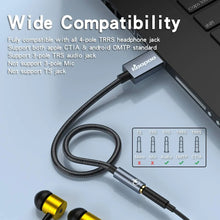 Load image into Gallery viewer, USB to 3.5mm Jack Audio Adapter, Koopao 2in1 External USB Sound Card, 3.5mm Aux to USB to Audio Jack Sound Adapter Jack for PC, PS4, Laptop
