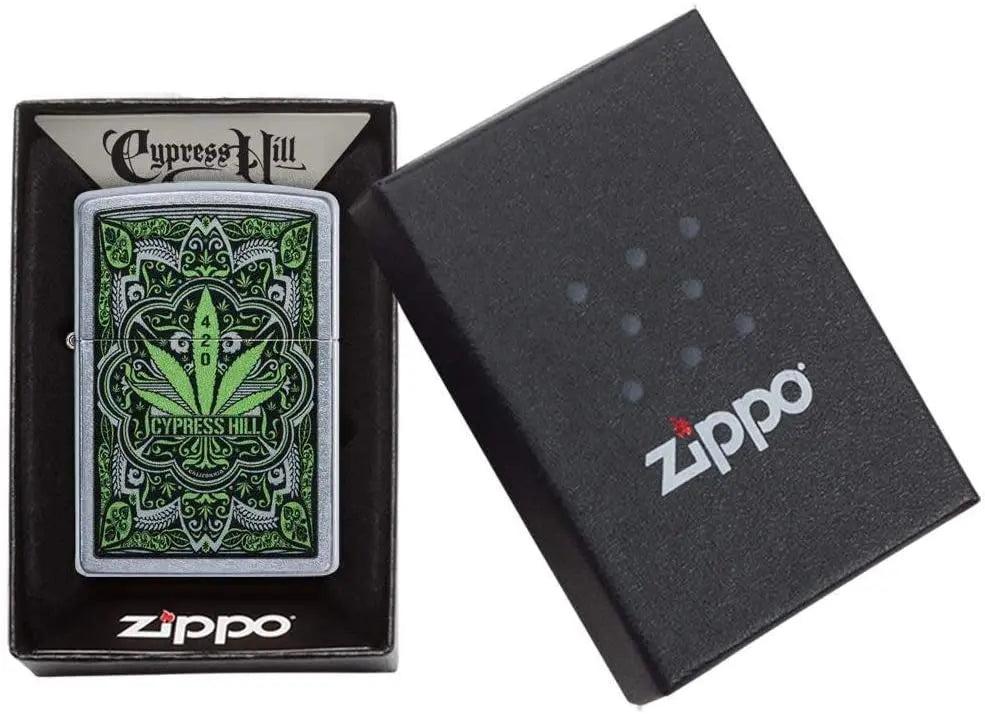Zippo Cypress Hill Street Chrome Lighter, One Size pattanaustralia